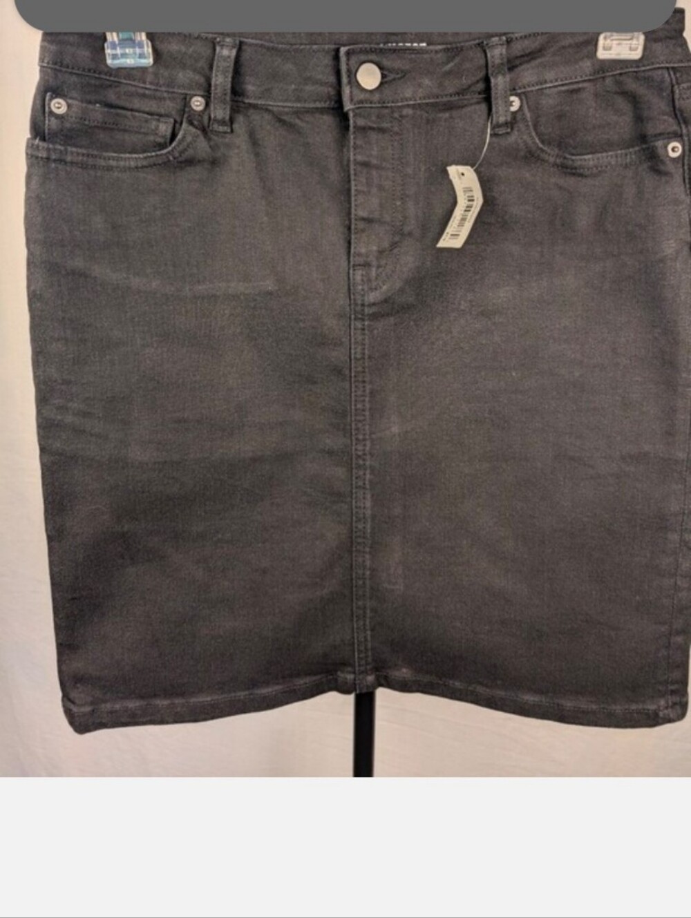 Denim Pencil Black Stretch Skirt  Amazon Essentials Size 10 NWT A-116 - Picture 13 of 13